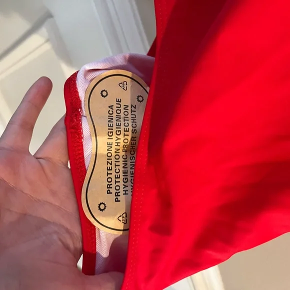 Red Ruffled Swimsuit - Picture 3 of 7